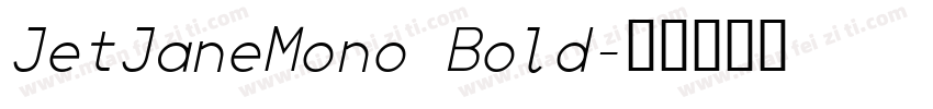 JetJaneMono Bold字体转换